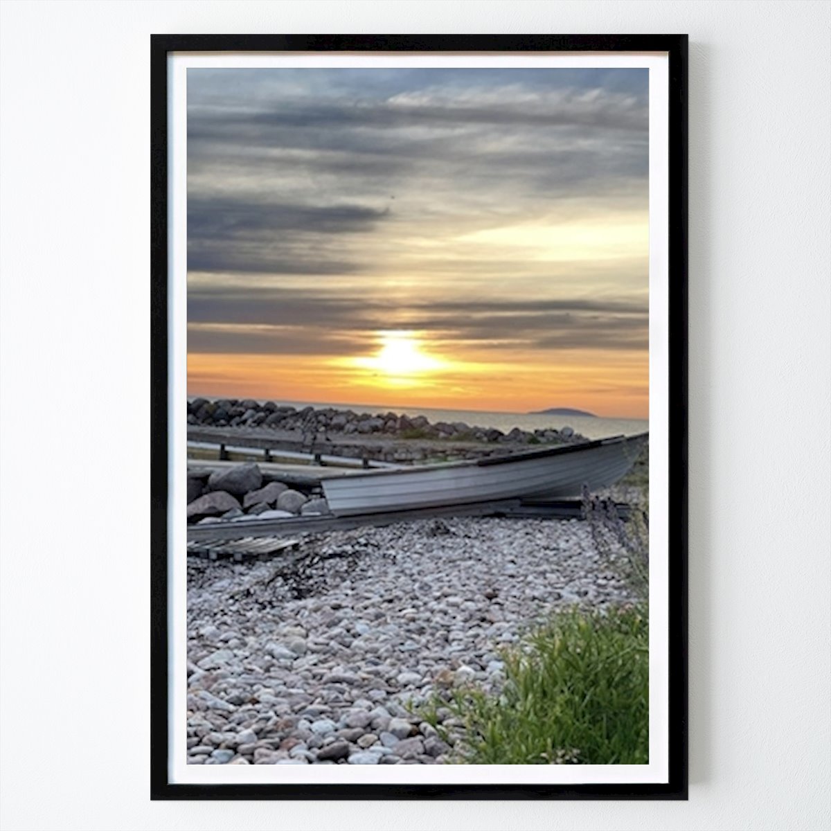 Öland Natur Poster: Solnedgång vid Alvedsjö bodar av Åsa Carlsson