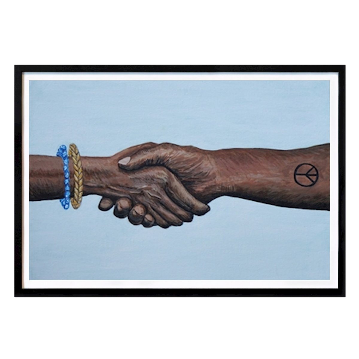 People & Portrait Poster: Hand in hand for freedom by Alena Drisner