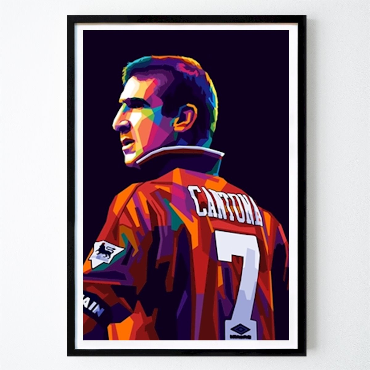 Futebol Poster: Eric Cantona Wpap Pop Art de Val houth