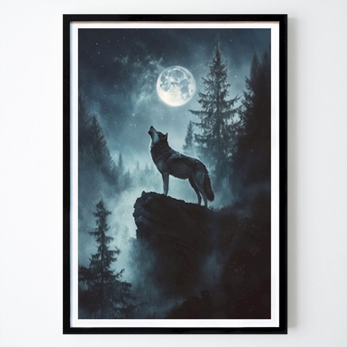 Animals Poster: The Wolf's Song to the Moon by Zaje Alejandro
