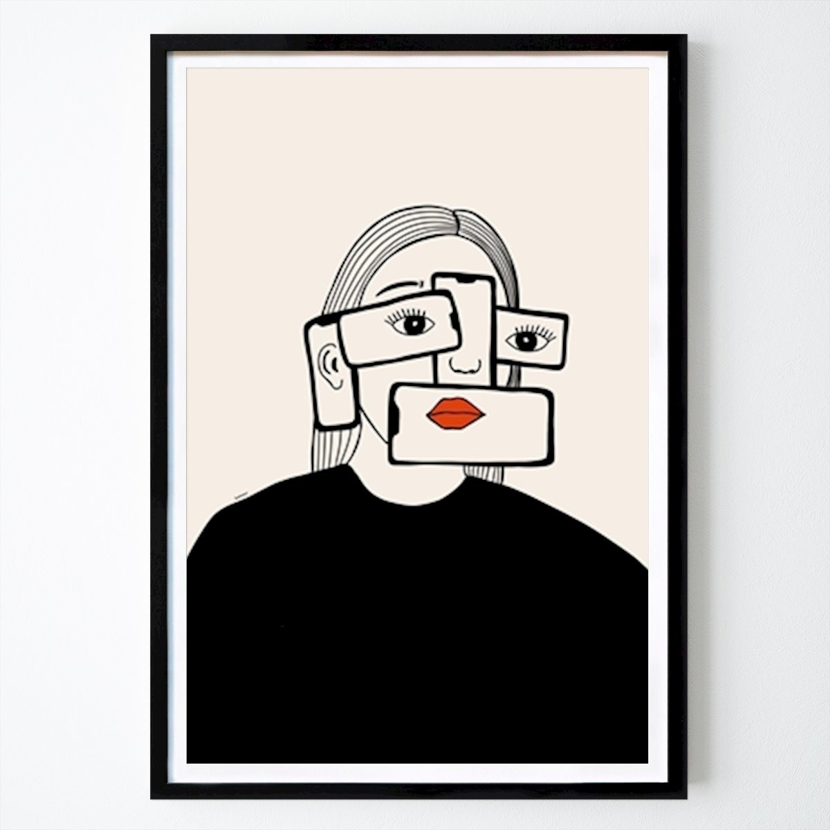 Illustration Poster: MODERN SOCIETY by Wilma Wenåker