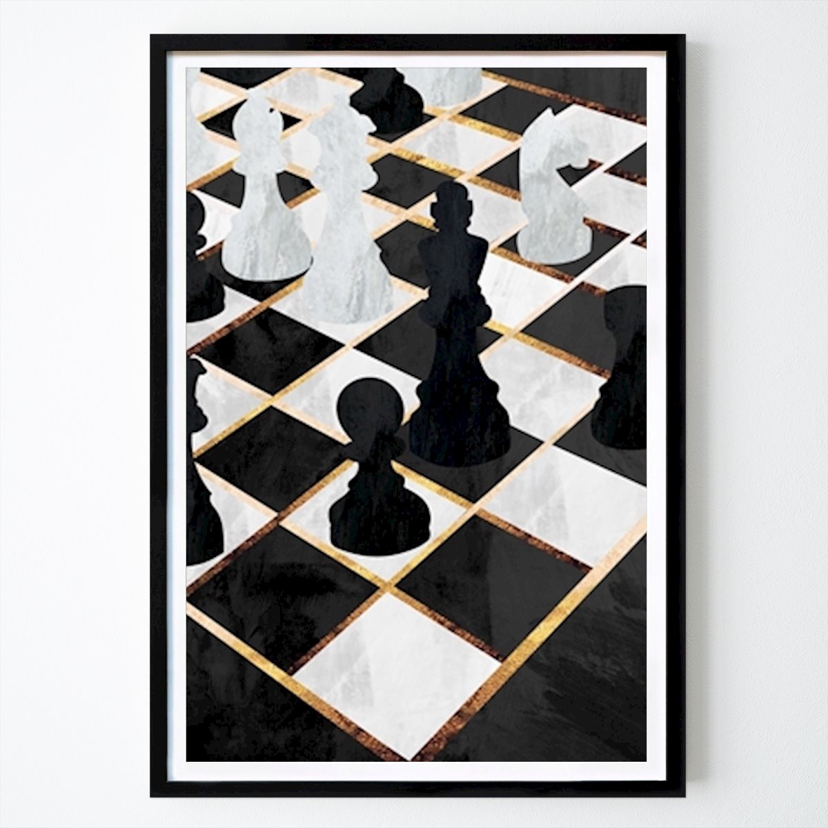 Svartvit Poster: Schack svart och guld 1 #246856 av Sarah Manovski