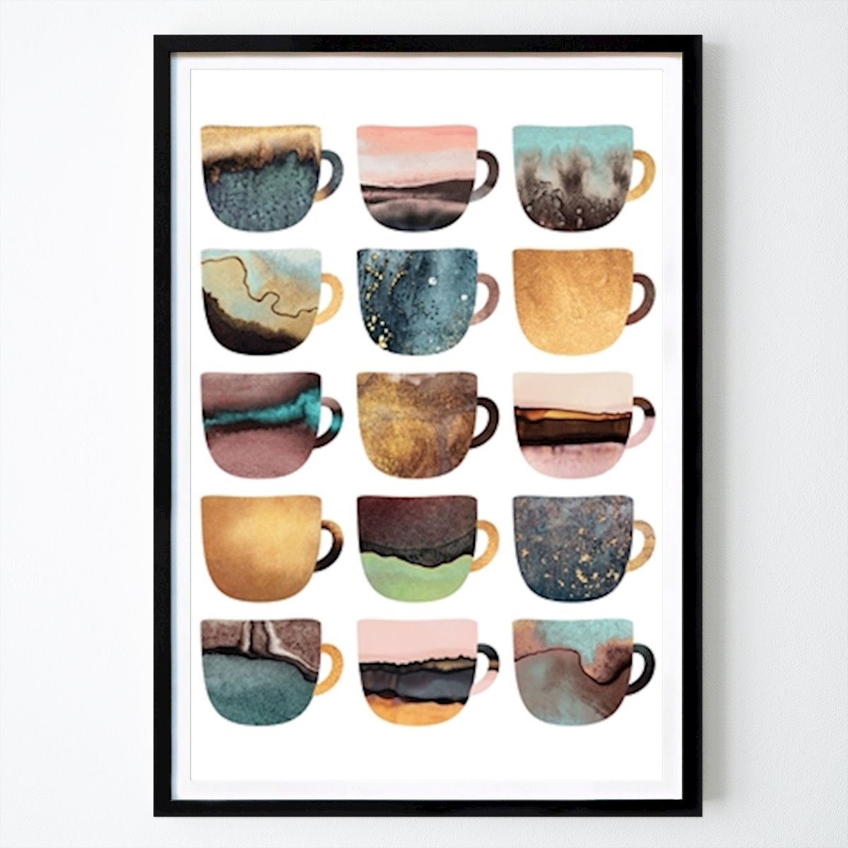 Kjøkken Plakat: Jordnære kaffekopper #2231932 av Elisabeth Fredriksson