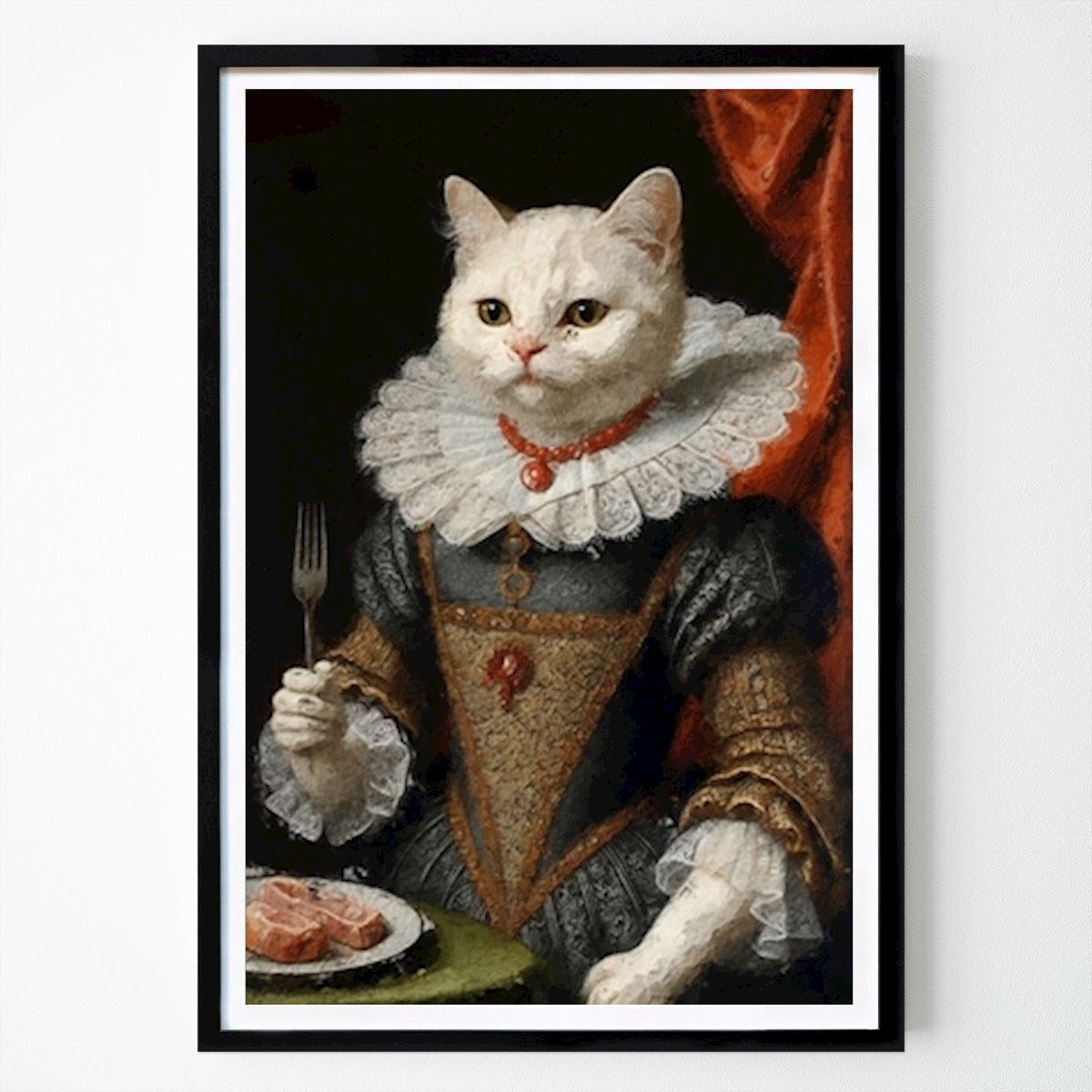 Retro & Vintage Poster: Noble Cat in Royal Garb by Dede Rahman
