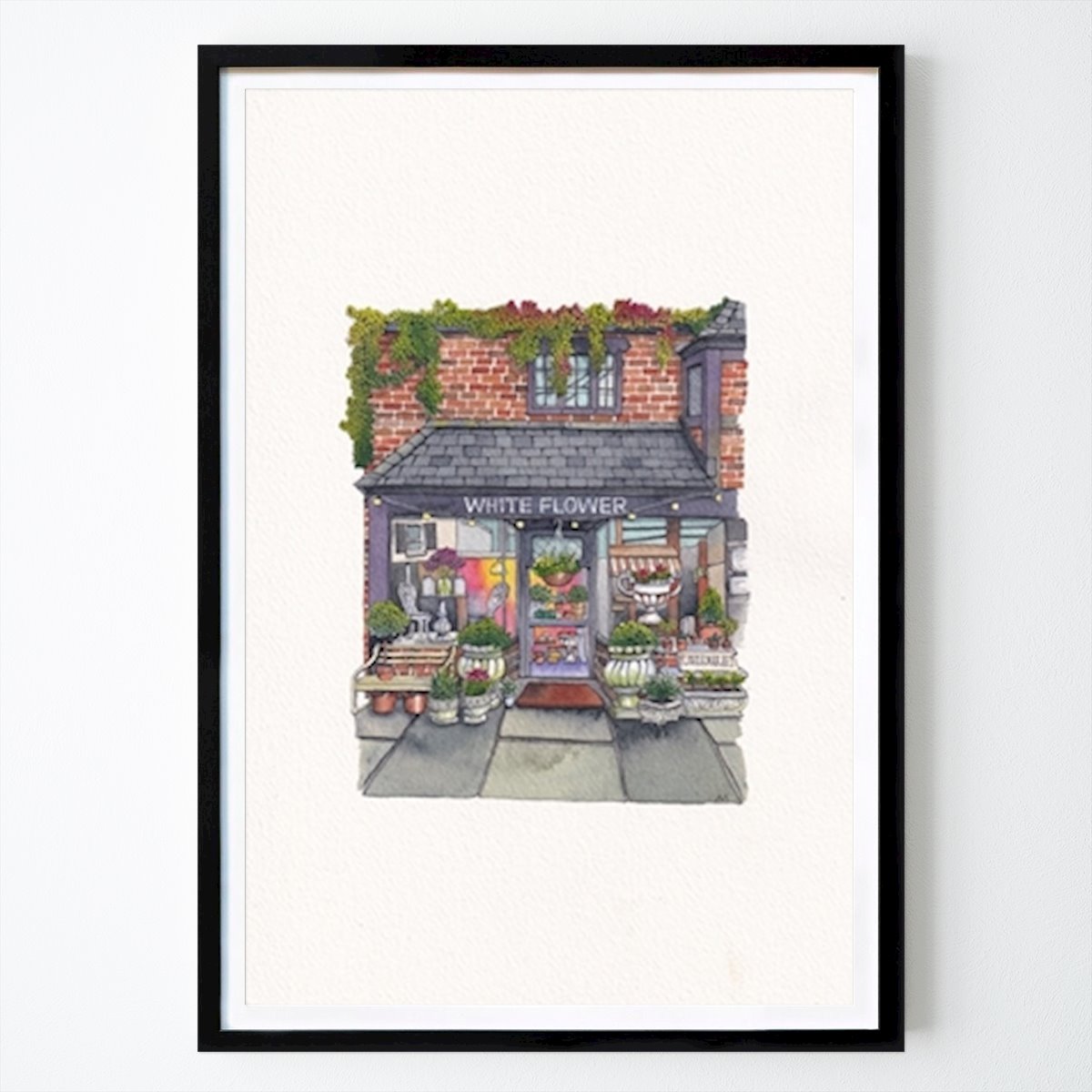 Nova Iorque Poster: White Flower flower shop de Urban Anna