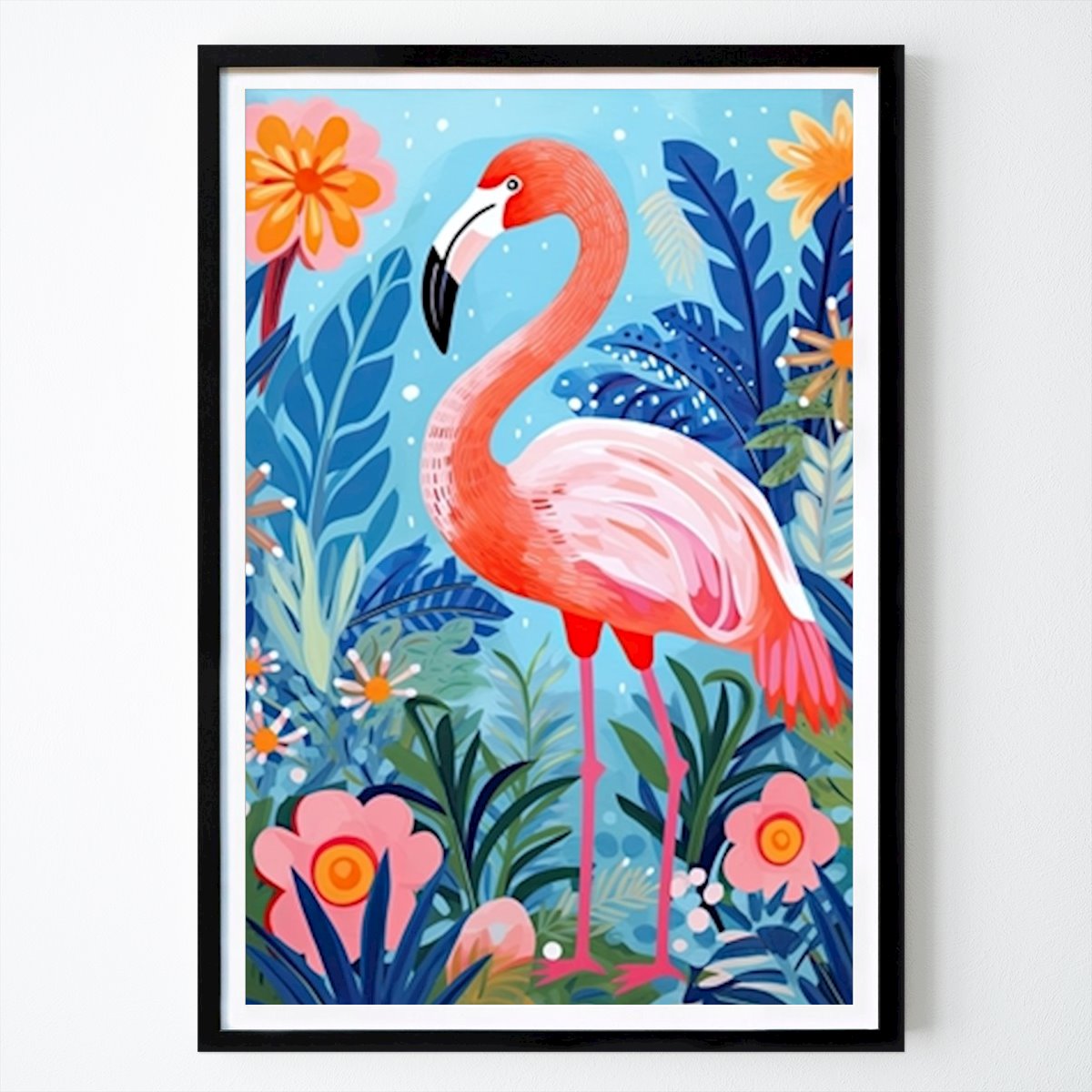 Abstrato Poster: Matisse Flamingo Garden de Matisse Vibes