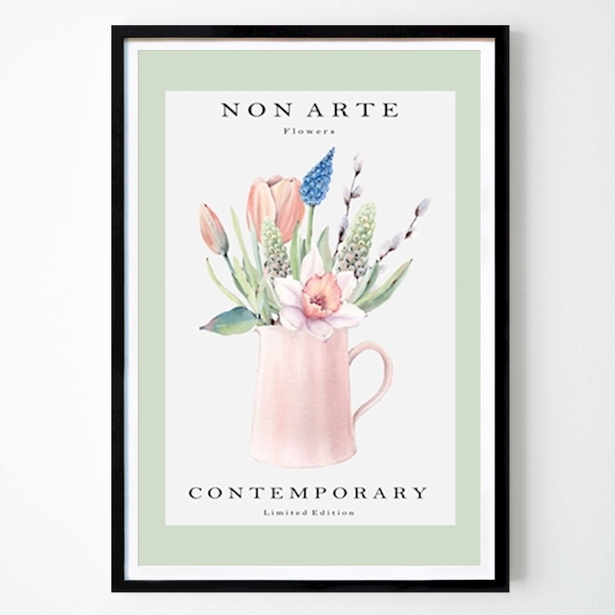 Fleurs & Plantes Affiche: Non Arte Green flower vase par Rikke Løndager Boisen