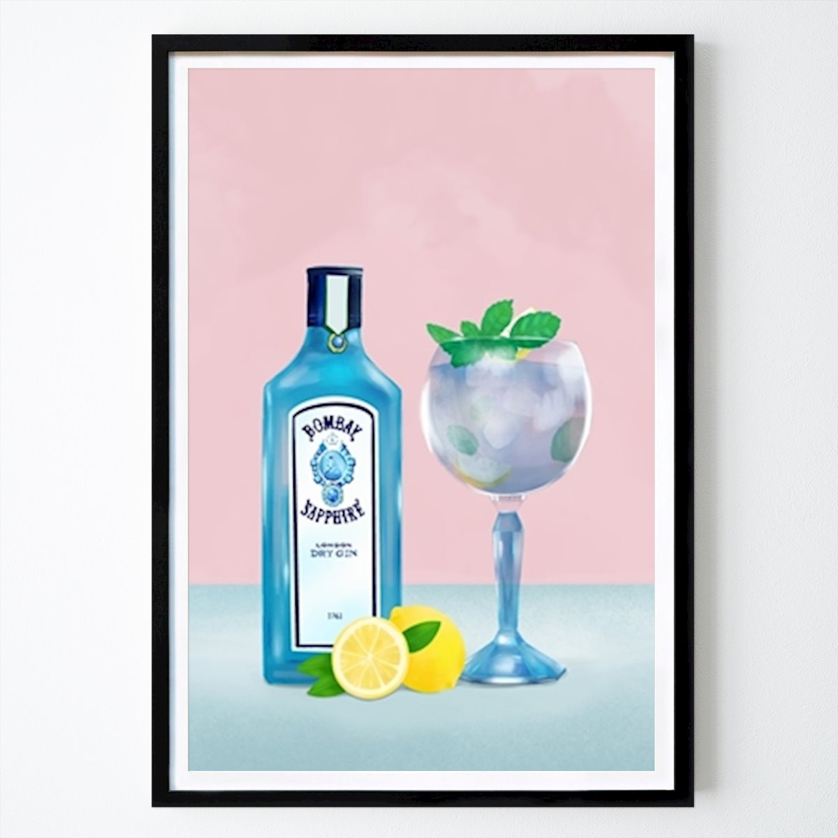 Italien Poster: Sapphire Gin Cocktail av Petra Lizde