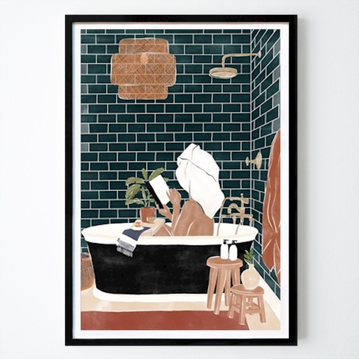 Amsterdam Plakat: Bathroom Book Babe av Ivy Green Illustrations