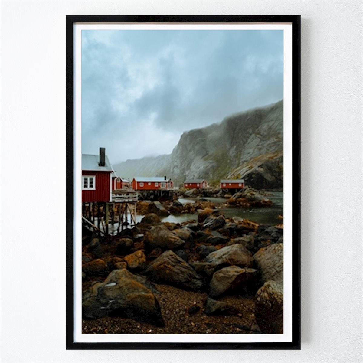 Nature Poster: Norwegian fishing huts by Axel Nilsson