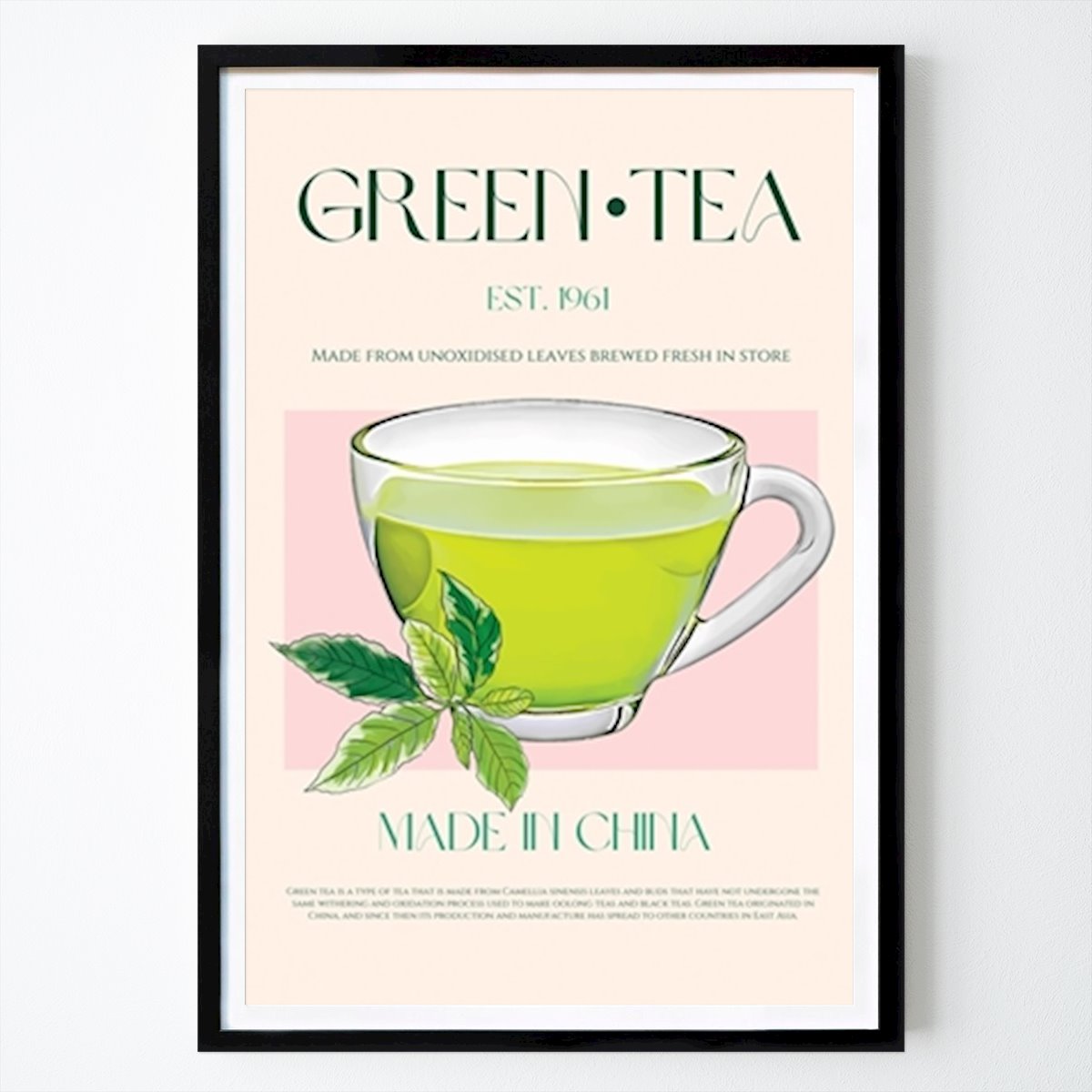 Kjøkken Plakat: Grønn te glasskopp #2575550 av Nazma Khokhar