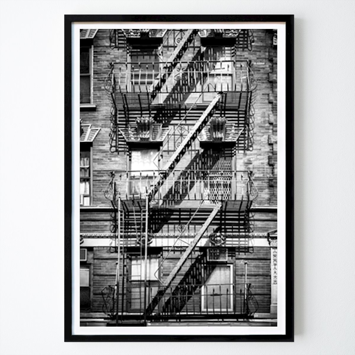 New York Poster: Black Stripes Facade by Philippe HUGONNARD