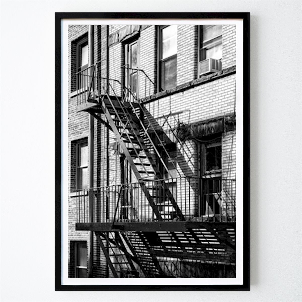 New York Poster: Black Stripes by Philippe HUGONNARD
