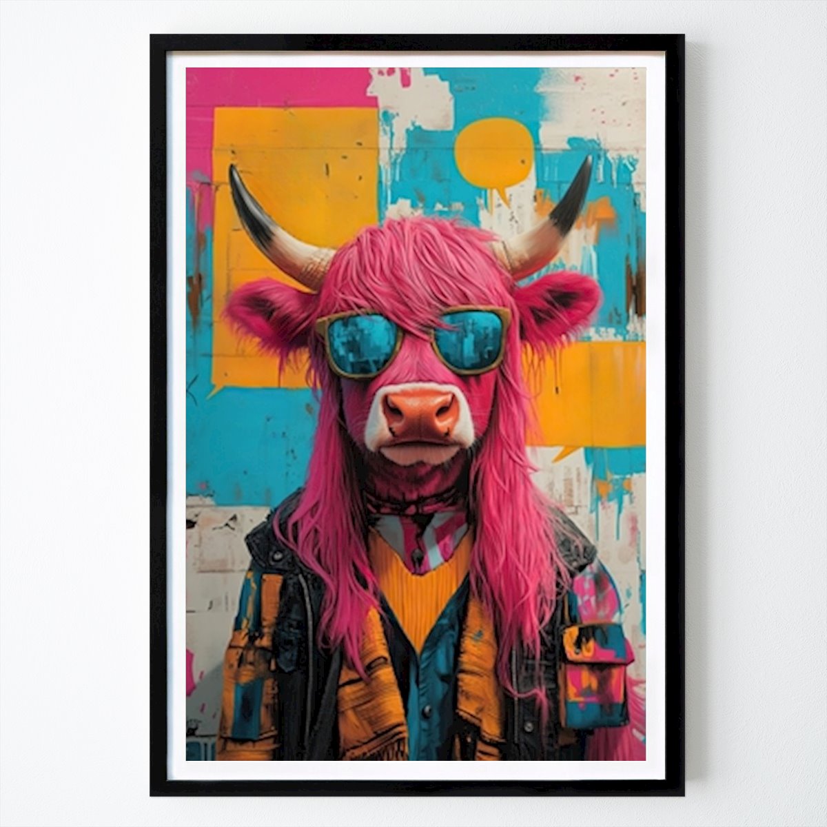 Plakat: "Highland Cow "Punk"" av Niklas Maximilian Heinrich