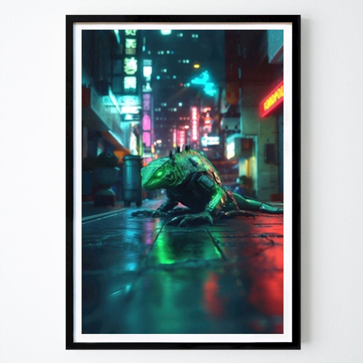 Places & Cities Poster: Neon Lizard by Bundarasas