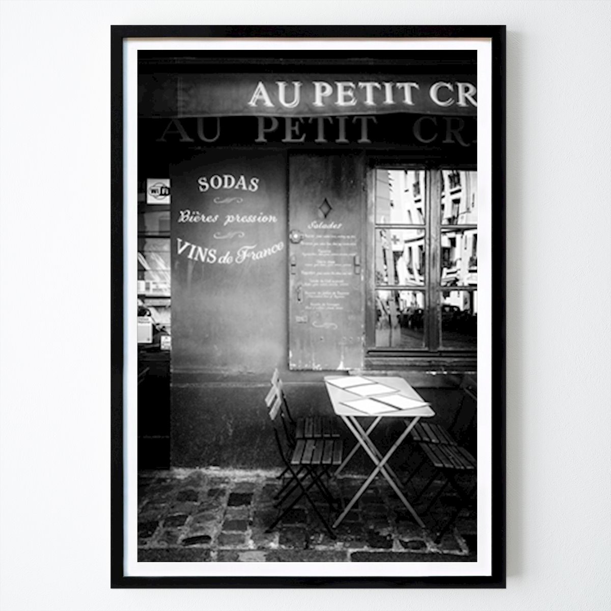 Svartvit Poster: Café Montmartre av Philippe HUGONNARD