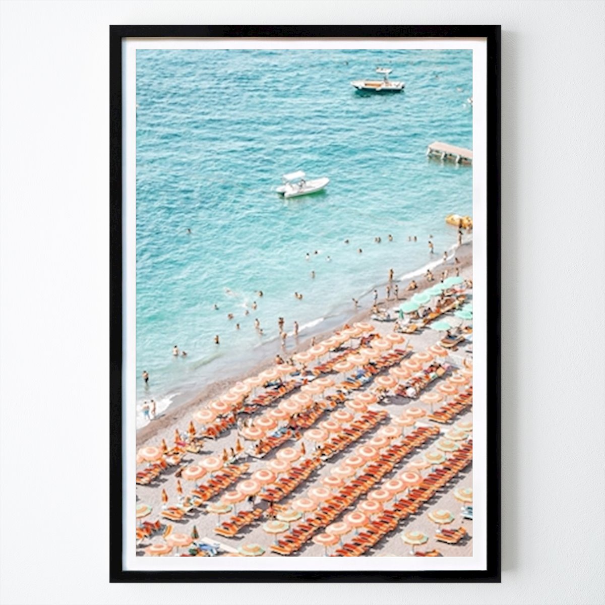 Italy Poster: Positano Beach Scene by Grace Digital Art Co