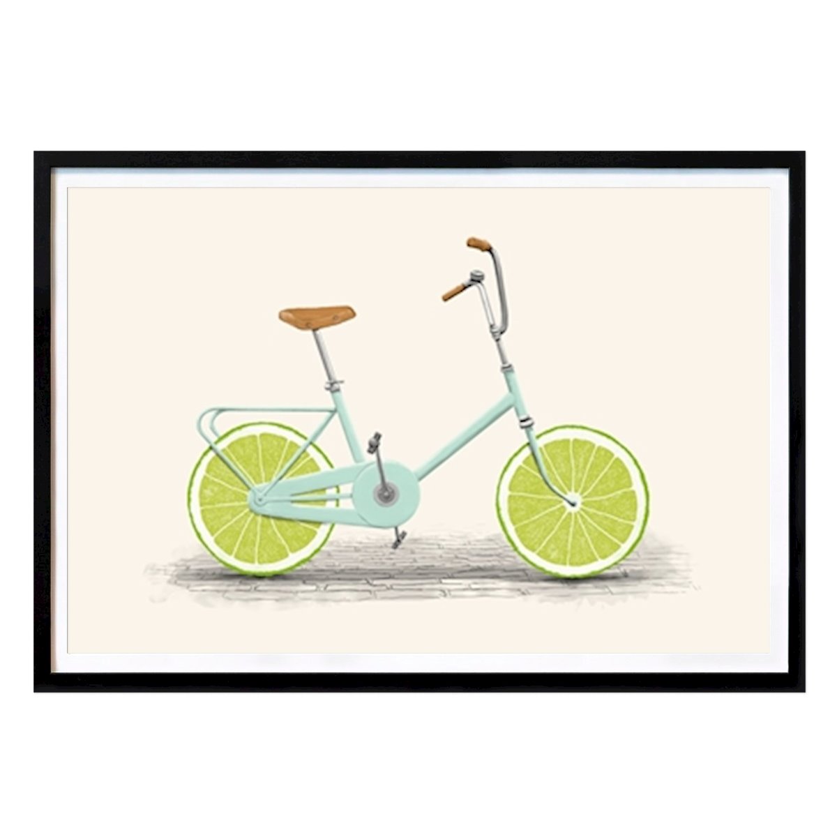 Retro & Vintage Plakat: Retro lime sykkel #2489682 av Florent Bodart