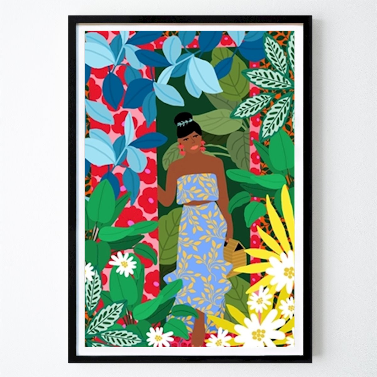Botanisk Poster: Kvinna i blommig klänning #2771841 av Rafaela Mascaro