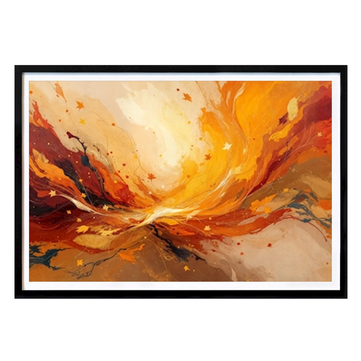 People & Portrait Poster: Autumn Leaf Painting 2 by Gila Imagines