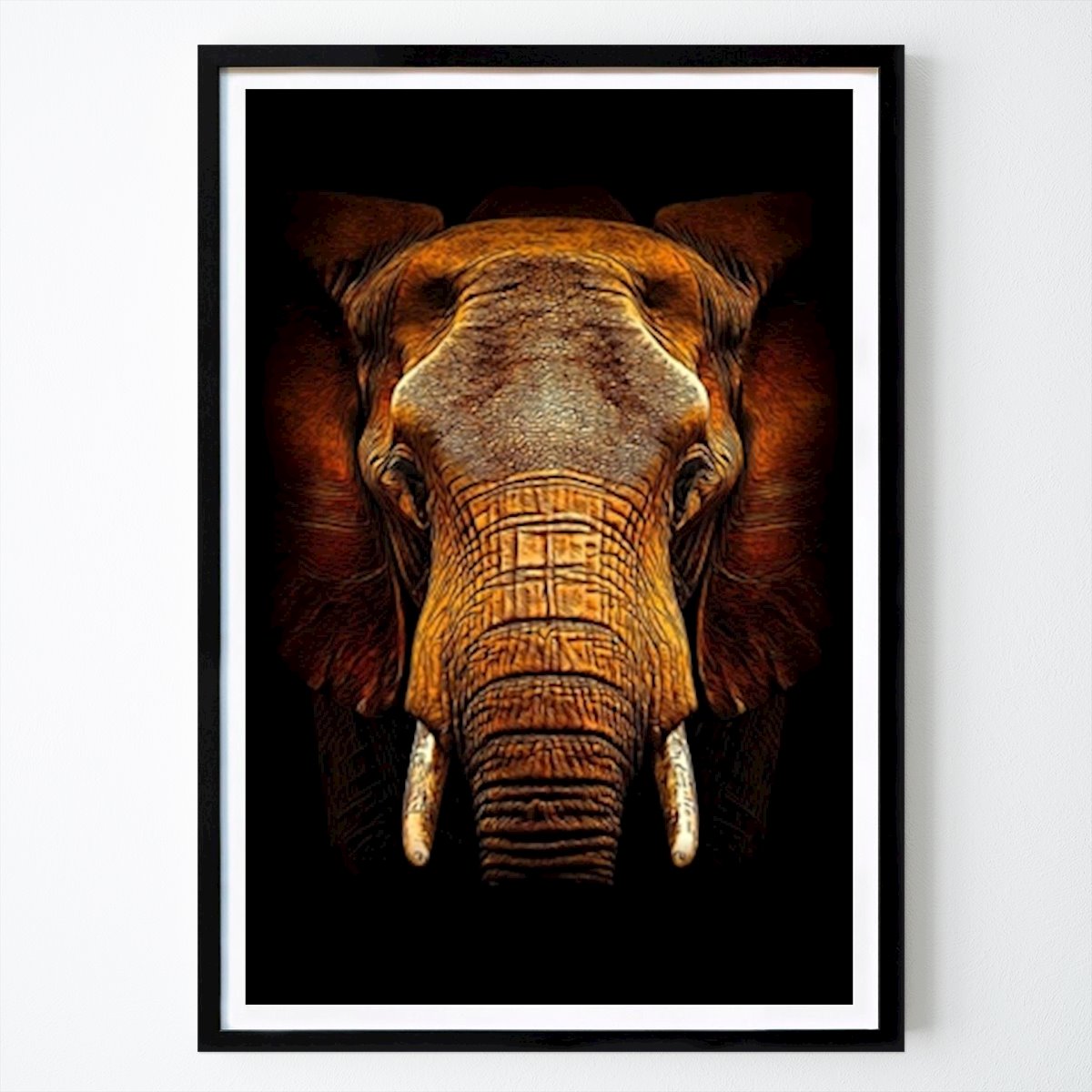Places & Cities Poster: Elephant With Tusks by VERY IMPRESSIVE ARTWORK