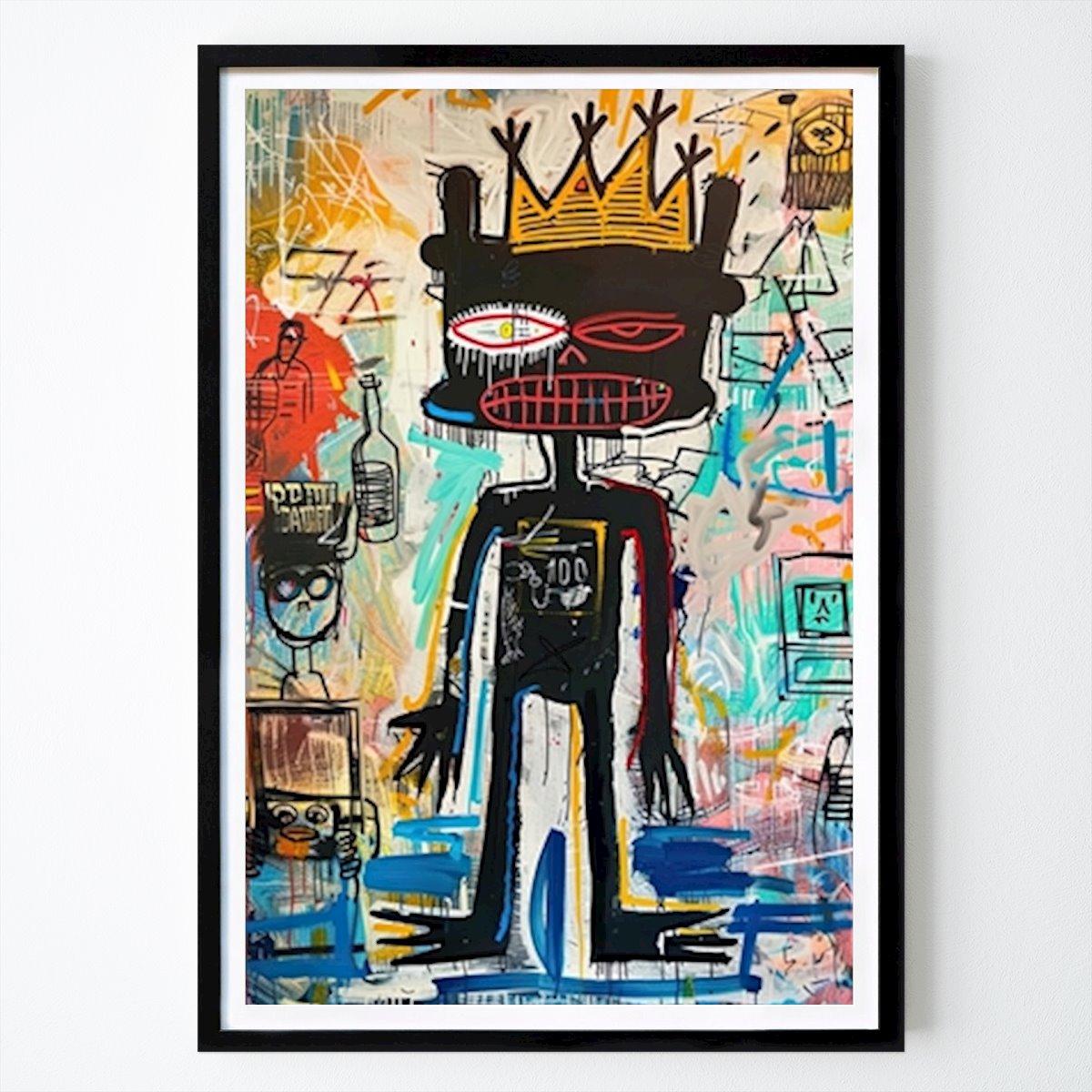 Abstrait Affiche: Le chaos couronné de Basquiat par Urban Beat Prints
