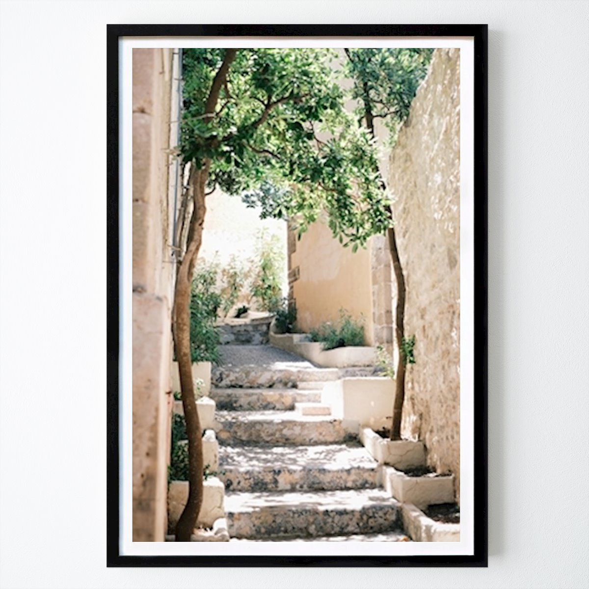 Platser & Städer Poster: Gammal stentrappa i Ibiza stad av Diana van Neck