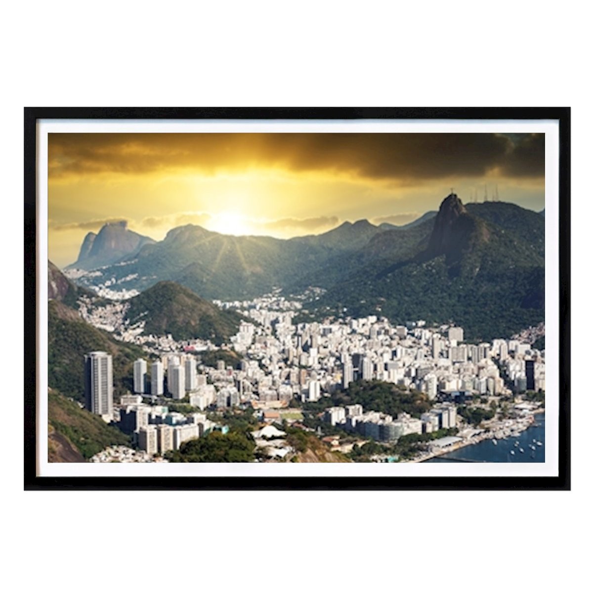 Natureza Poster: Rio de Janeiro ao pôr do sol de Philippe HUGONNARD