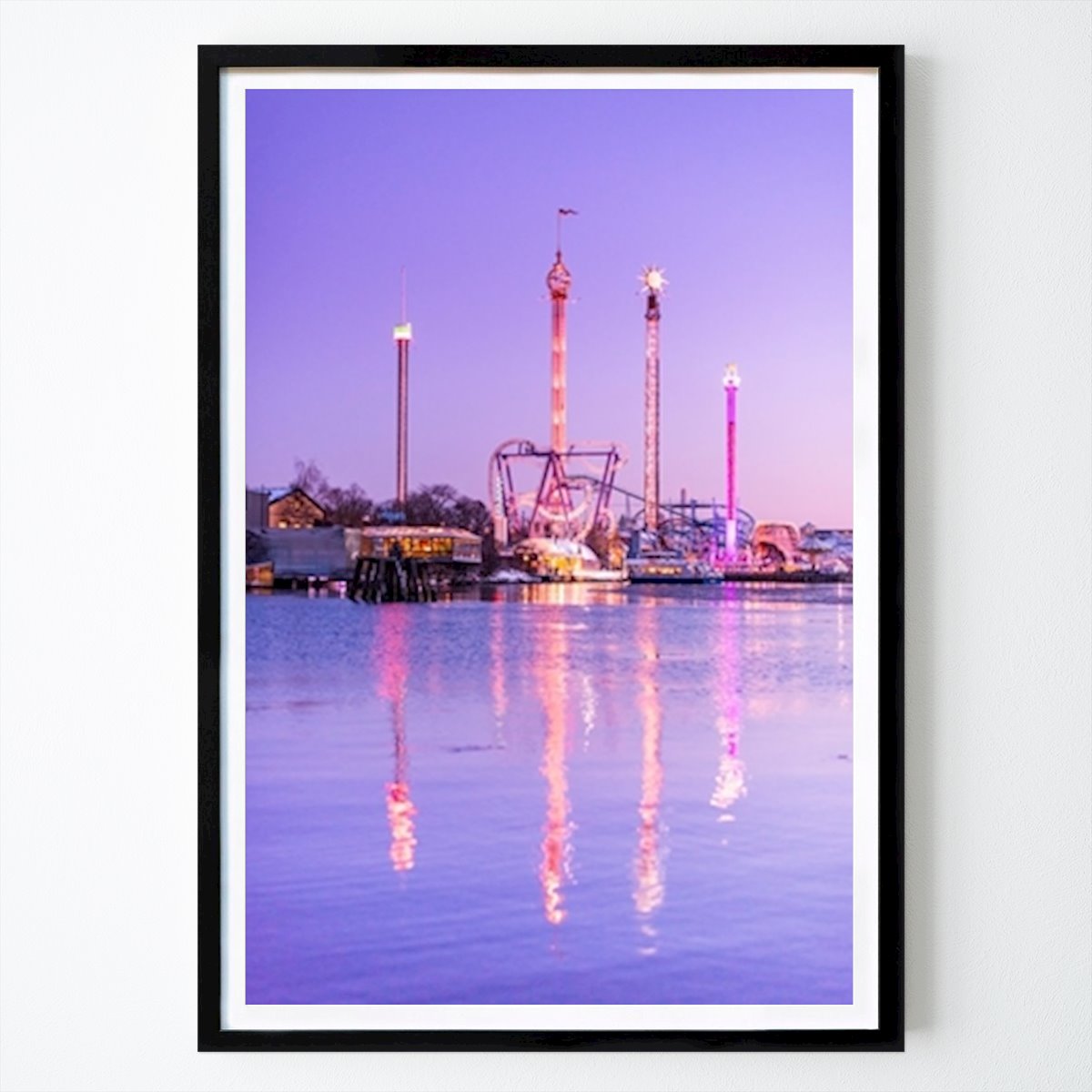 Stockholm Poster: Gröna Lund In Pink Sunset by Kristina S
