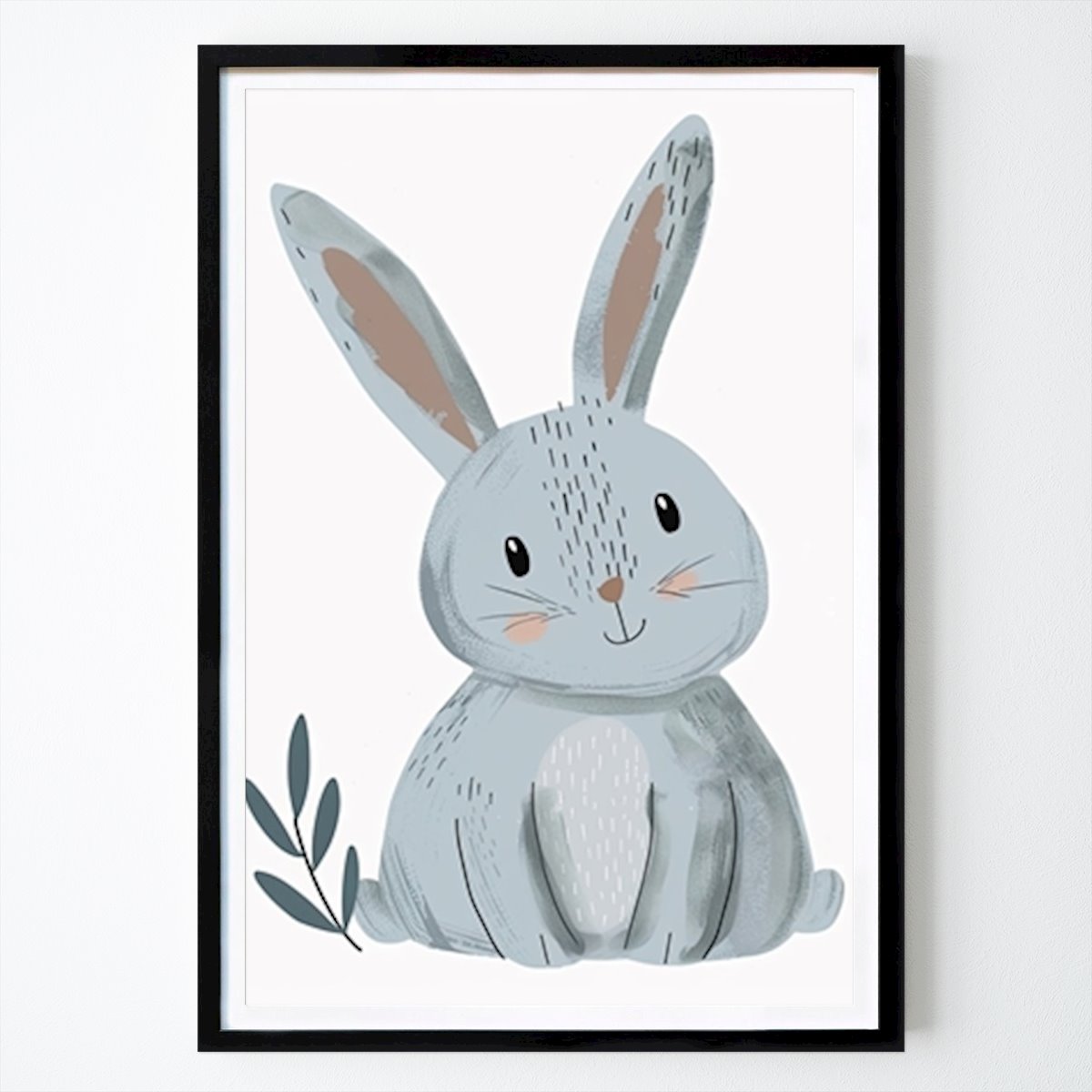 Enfants Affiche: Doux petit lapin par Happy Kids Posters
