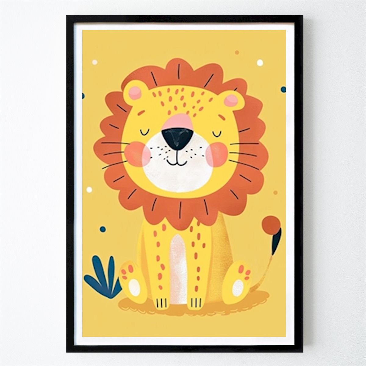 Kids Room Poster: Sleepy Lion King by Happy Kids Posters