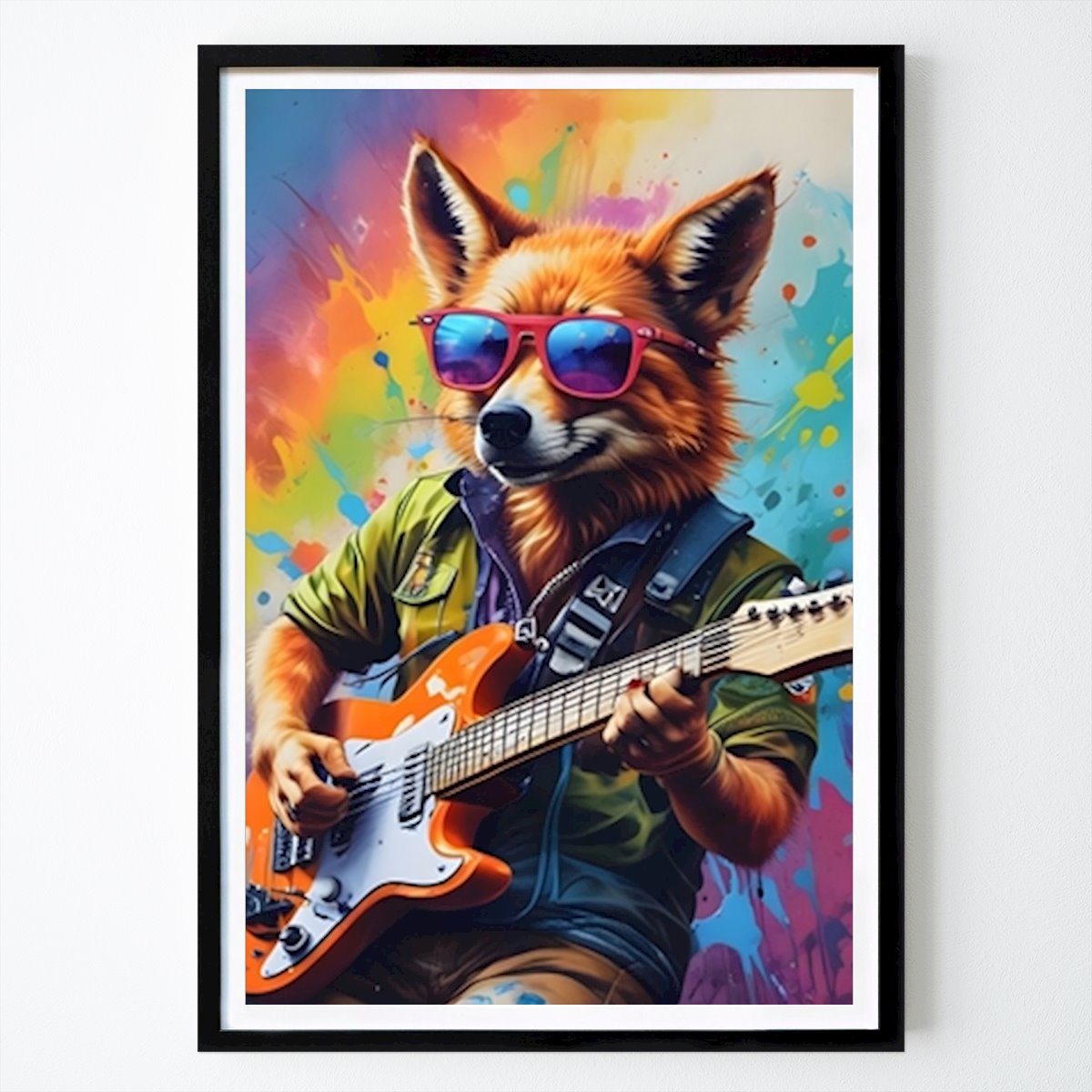 Musik Poster: Foxy spelar gitarr musik av Makar Mokrynskyi