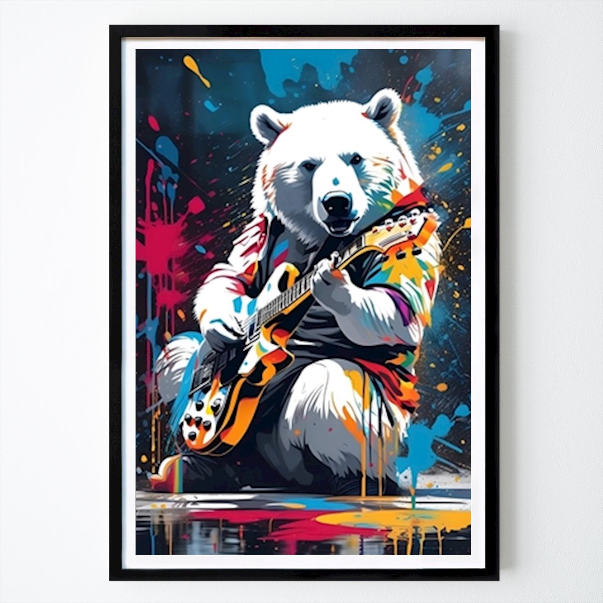 Musikk Plakat: Isbjørn spiller gitar av Makar Mokrynskyi