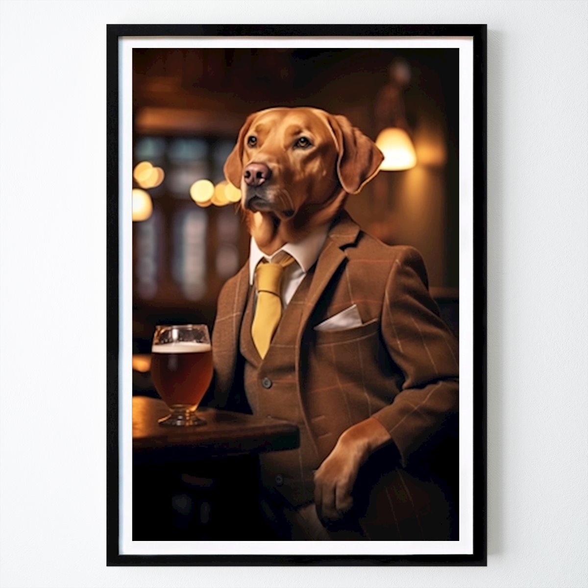 Animale Poster: Labrador rosso volpe nel pub di Craig Doogan
