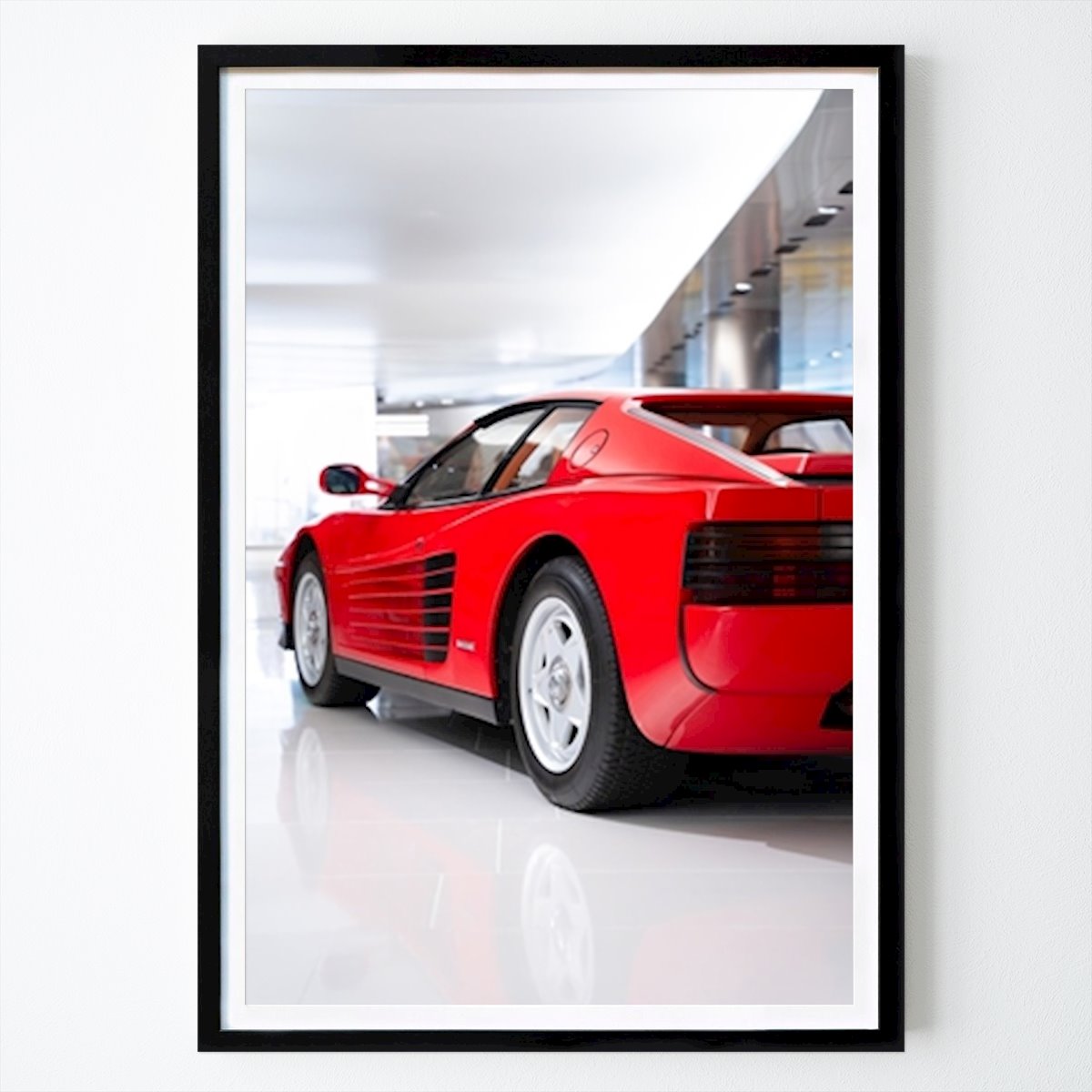 Auto Poster: Der rote Ferrari in Monaco von Philip Myrtorp