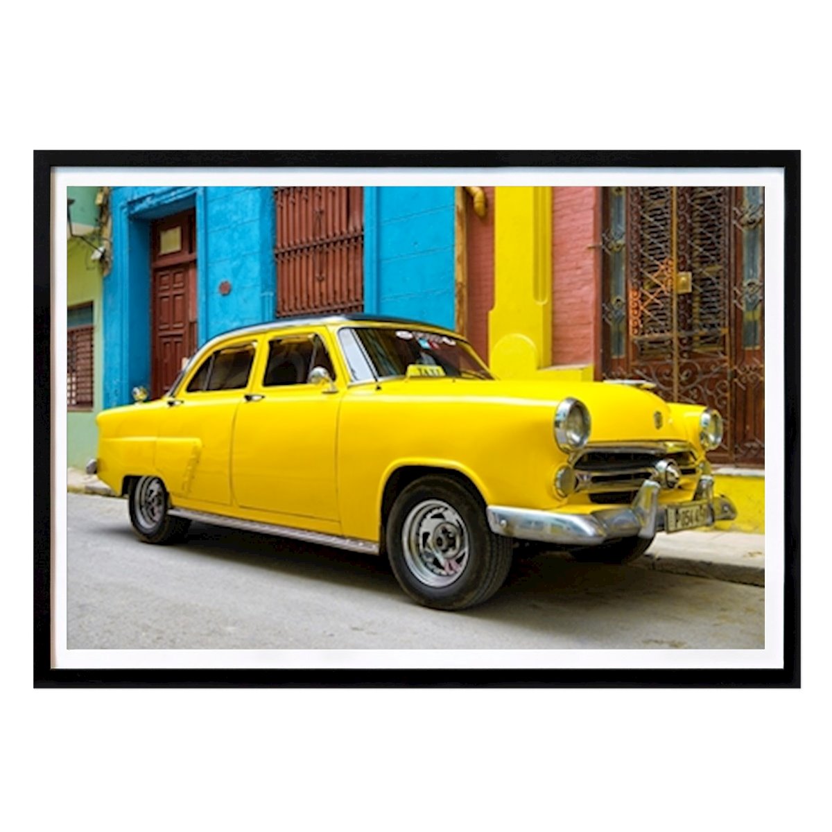 Villes & Pays Affiche: Taxi jaune de La Havane par Philippe HUGONNARD