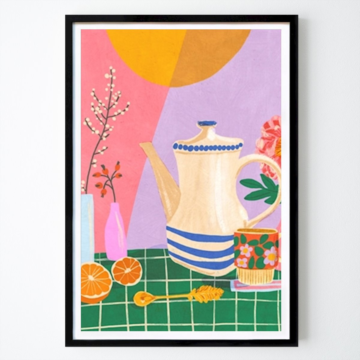 Fleurs & Plantes Affiche: Nature morte ensoleillée par Gigi Rosado