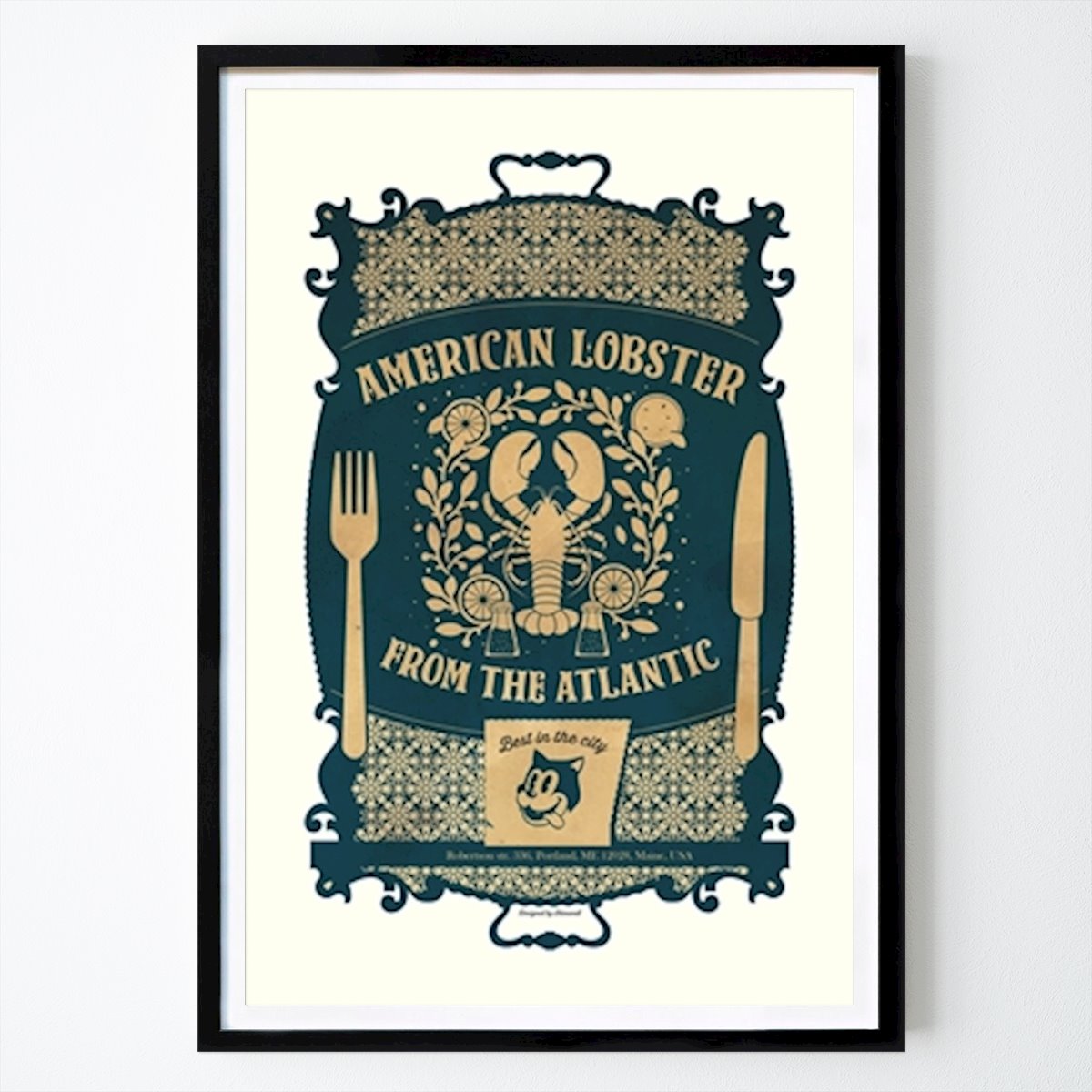 États-Unis Affiche: Art du homard de l’Atlantique #2533837 par Dion Gem