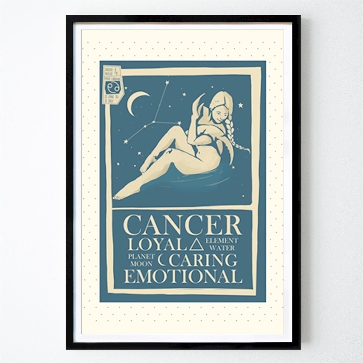 Retro & Vintage Poster: Cancer Zodiac Art #2800302 by Dion Gem
