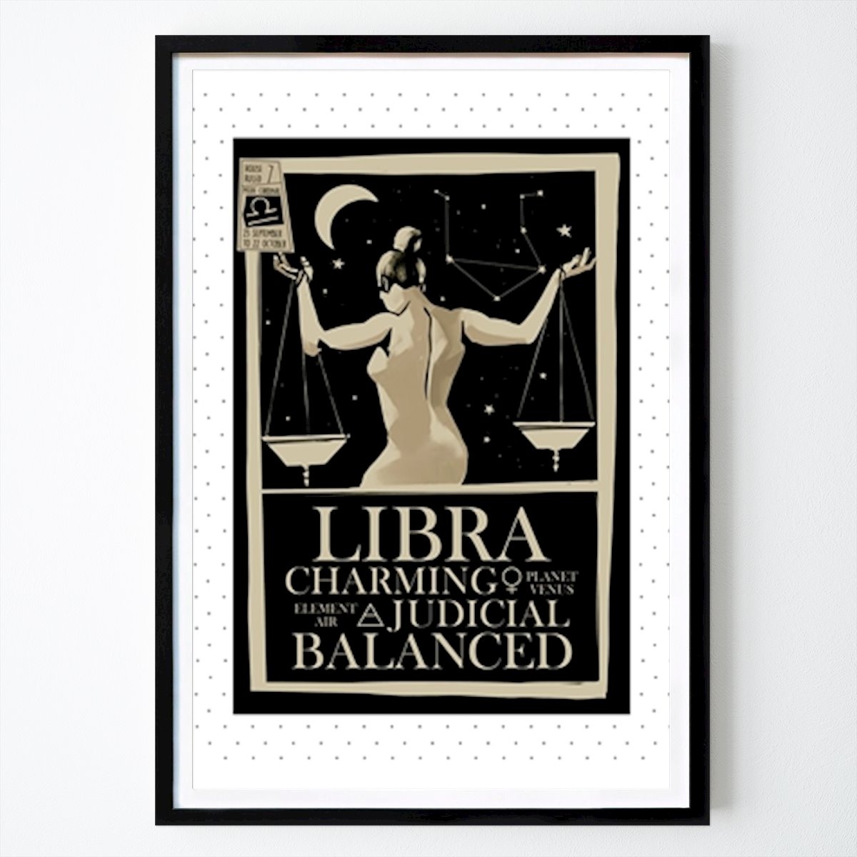 Retro & Vintage Poster: Libra Balance Art #2800334 by Dion Gem