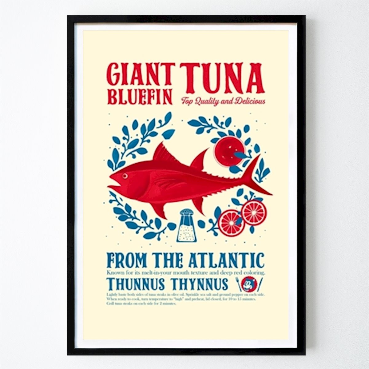 Kitchen Poster: Atlantic Bluefin Tuna Fish by Dion Gem