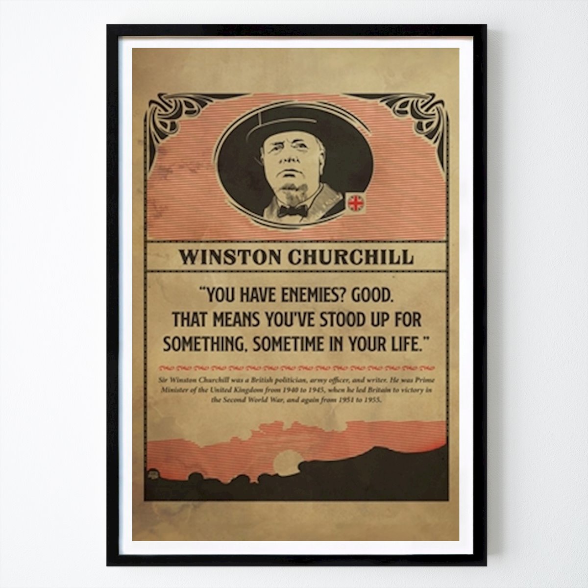 Citation & Text Poster: Churchill's Wisdom by Dion Gem