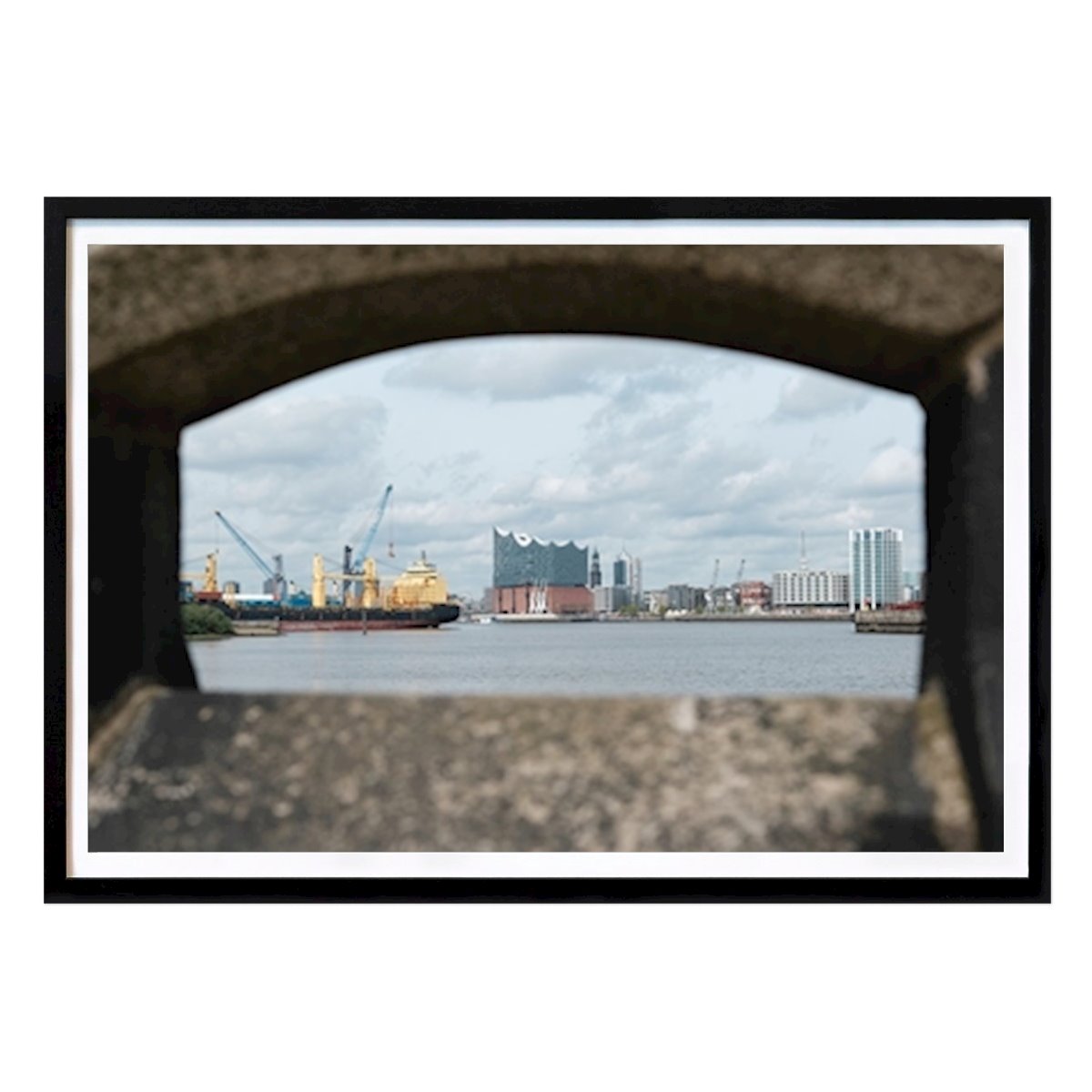 Hamburg Plakat: Panorama portu w Hamburgu autorstwa Karsten Schumacher