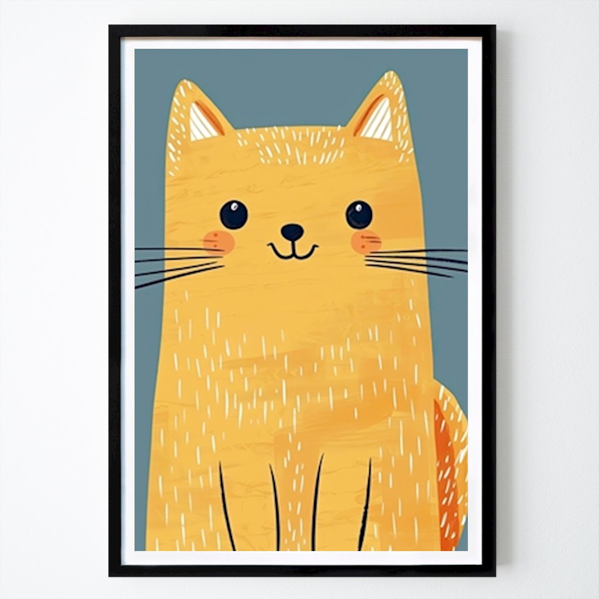Kinder Poster: Glückliche goldene Katze von Happy Kids Posters