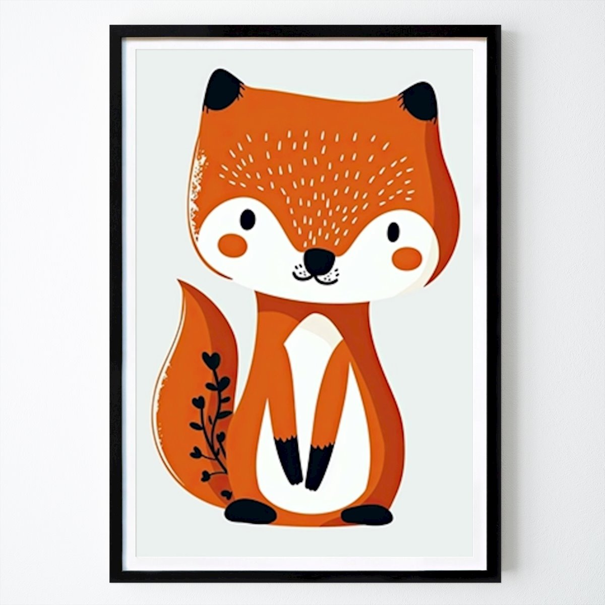 Barnrum Poster: Lekfull räv illustration av Happy Kids Posters