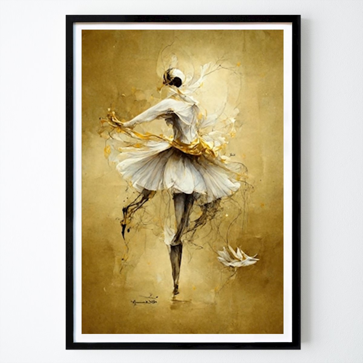 Abstracte kunst Poster: Ballet 8 Gouden Uur van Dominik Stelzner