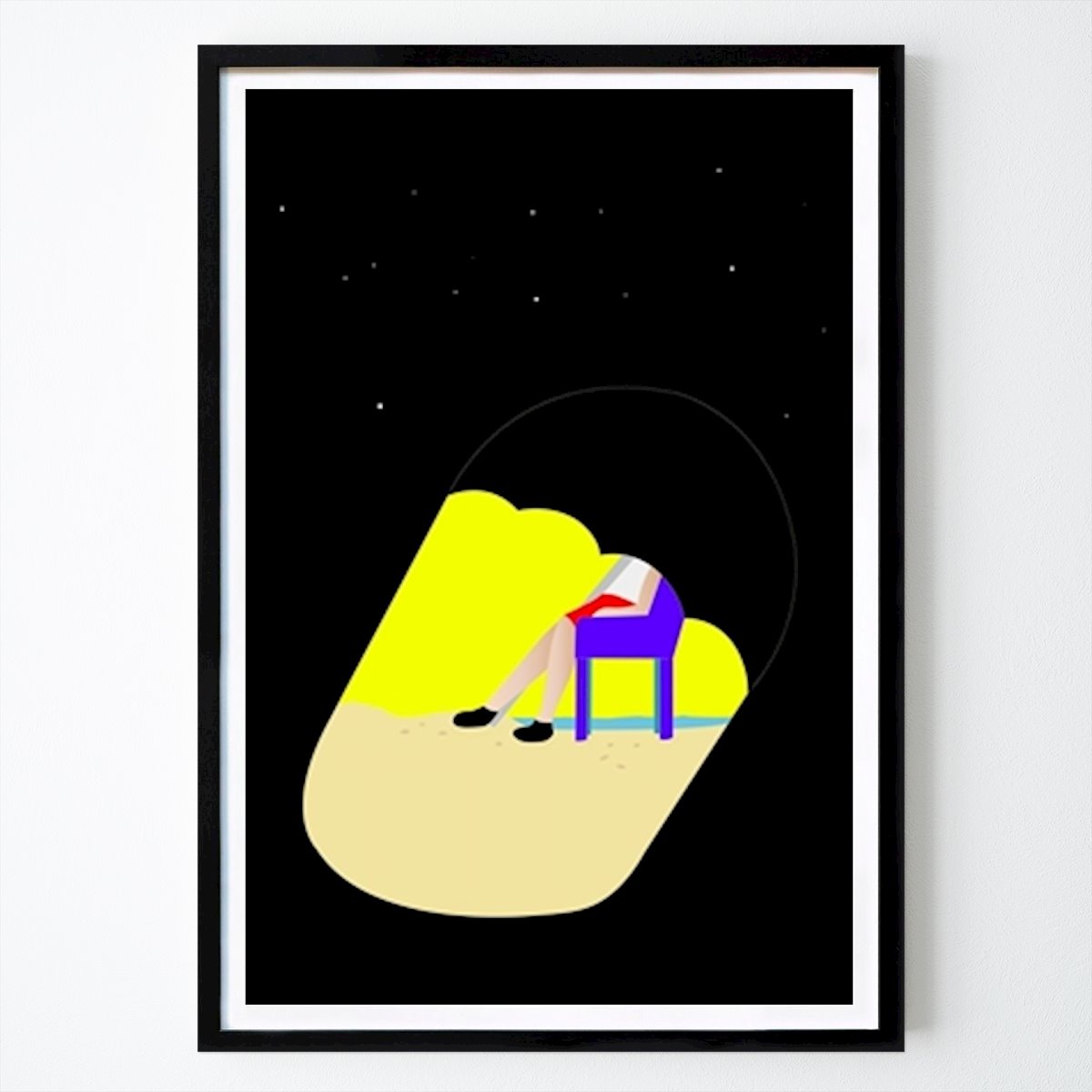 People & Portrait Poster: Under the parasol by Sinauctor