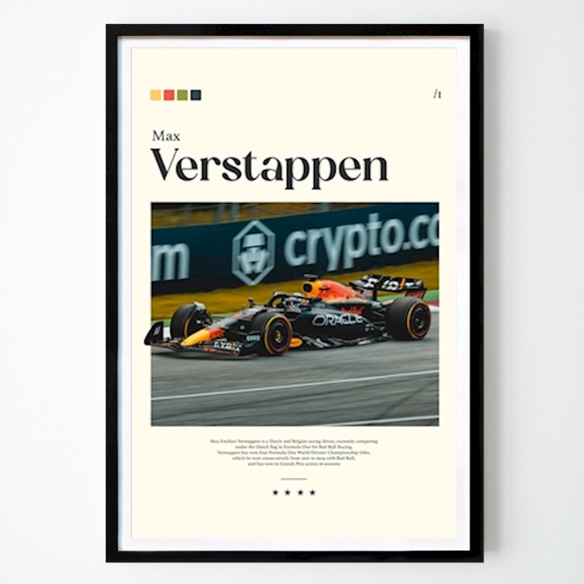Formel 1 Plakat: MAX VERSTAPPEN PLAKAT av Pontus Jerand Wernhammar