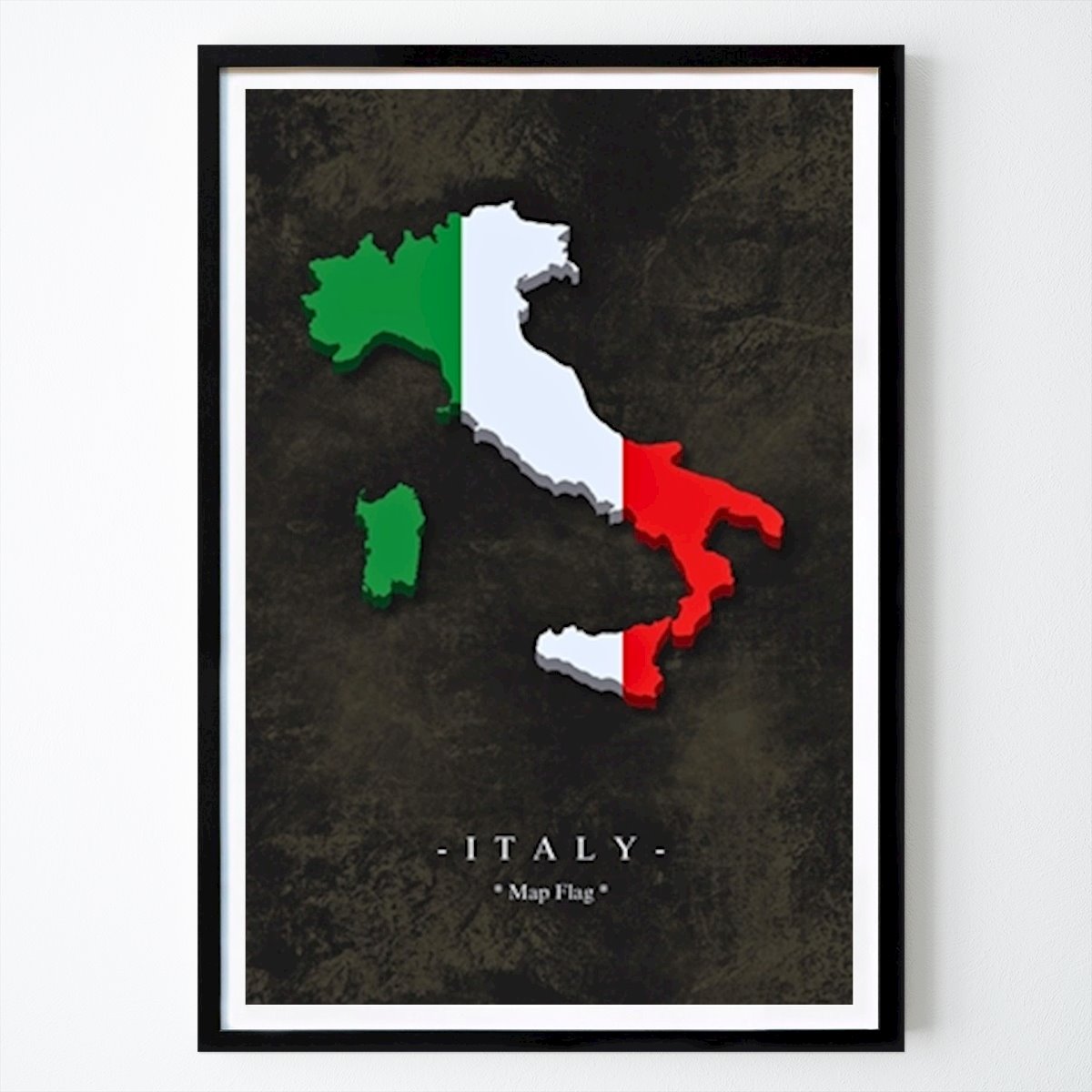Italy Poster: Italy Map Flag by Map Print