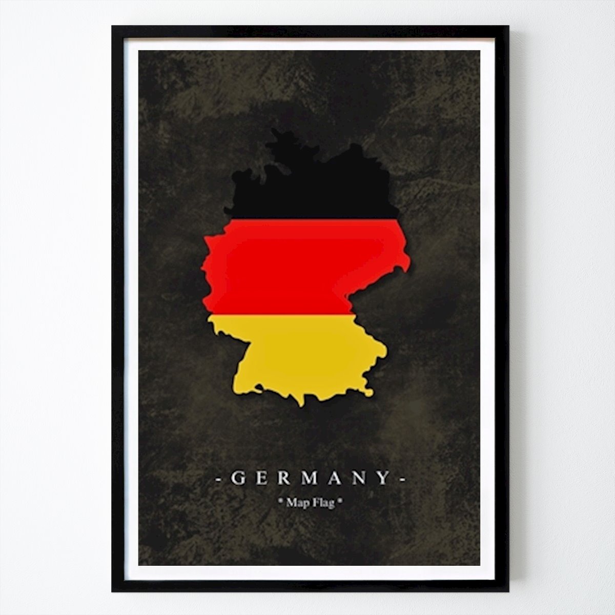 Places & Cities Poster: Germany Map Flag by Map Print
